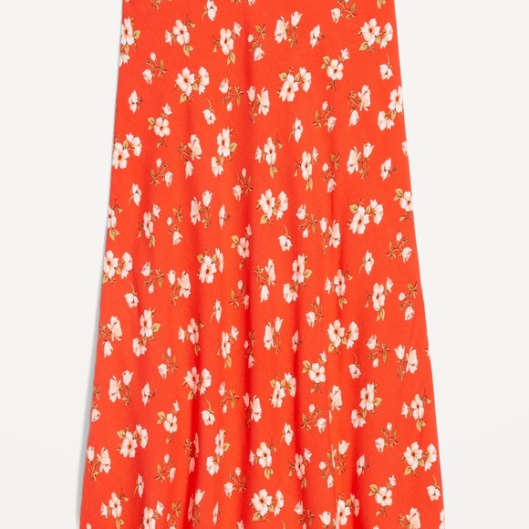 Old Navy Dresses & Skirts - NWT Old Navy XL Crepe A-line midi skirt Floral Red